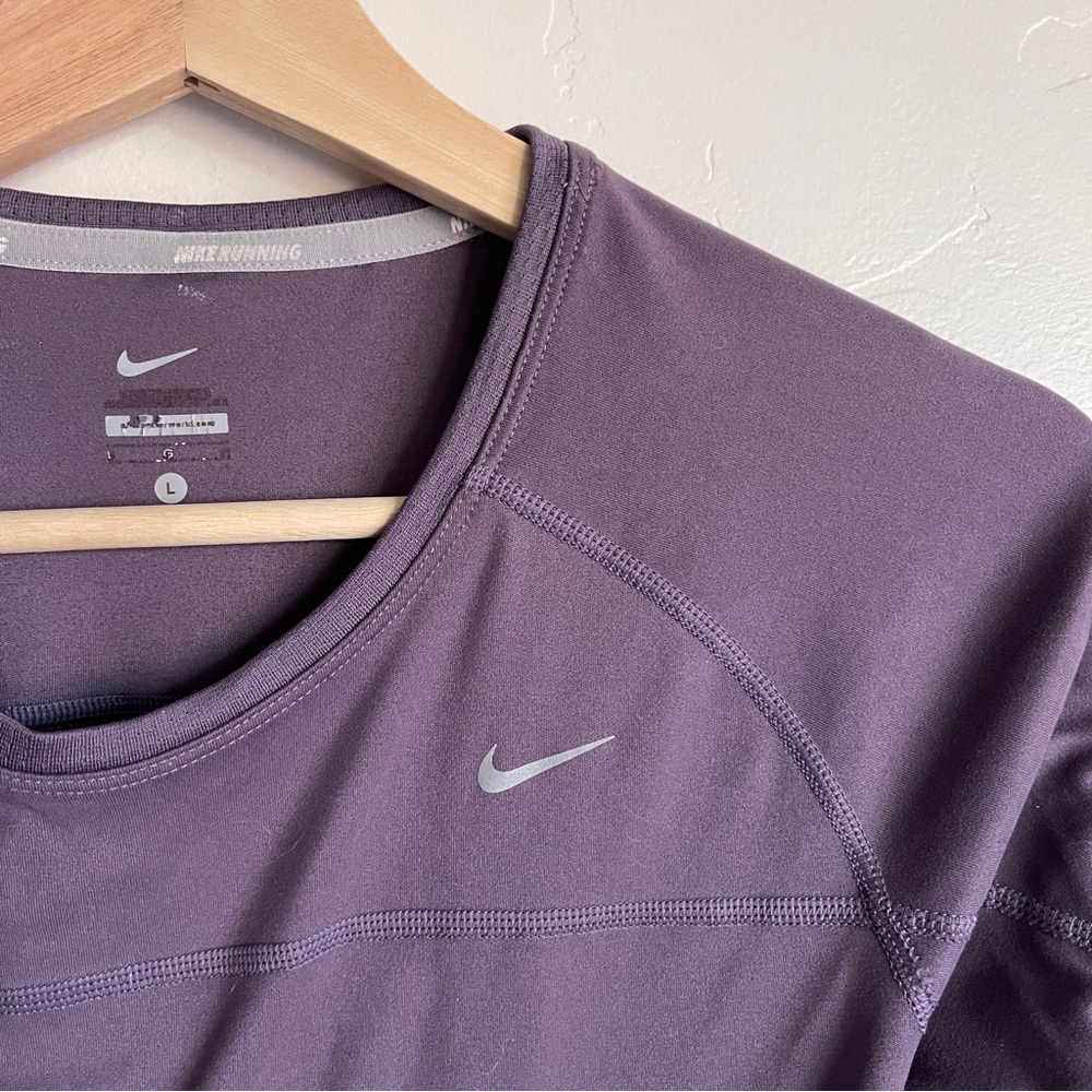 Nike Purple Long-Sleeve Dri-Fit Shirt